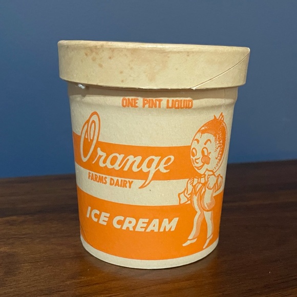 Other - Vintage - Orange Farms Dairy Ice Cream Carton, Orange PA 🍊